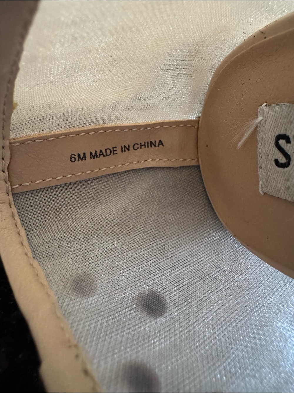 Steve Madden Viv Natural Rhinestone Flats Size 6 - Picture 7 of 8